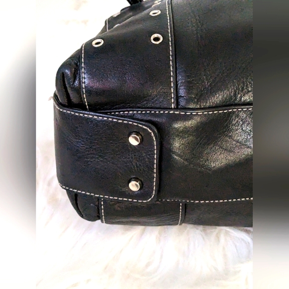 PERLINA 🔥 BLACK LEATHER SHOULDER /HANDBAG SUPER SOFT LEATHER CHILL URBAN BAG - Picture 5 of 15